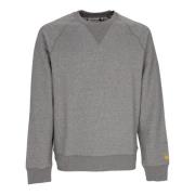 Mørk Grå Heather/Gull Crewneck Sweatshirt