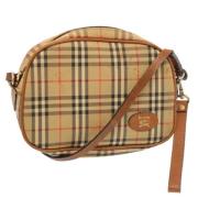 Pre-owned Beige stoff burberry skulderveske