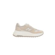 Beige Lave Sneakers med Naturlige Detaljer