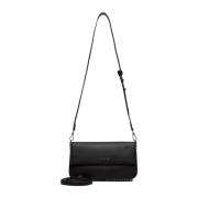 Svart Eco-skinn Besatt Crossbody-veske