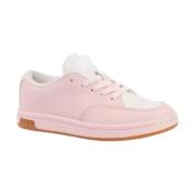 Hvit Rosa Skinn Sneakers