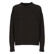 Brun Ull Silke Crewneck Genser