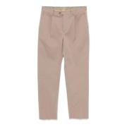 Brun Bomull Twill Bukser Slim Fit