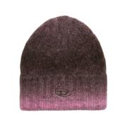 Lilla/Sjokolade Beanie Lue