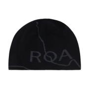 Svart Merinoull Logo Beanie