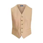 Beige bomulls vest