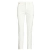 Hvit Ralph Lauren Hvit Stretch Cotton Blend Pant Bukser