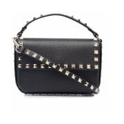 Svart Mini Rockstud Skinnveske