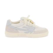 Quiltede Skinn Sneakers med Palm Tree