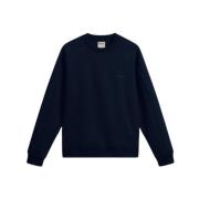 Blå Tech Crewneck Melton Genser