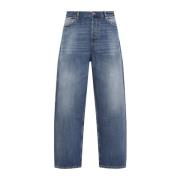 Medium Blå Denim Jeans for Menn