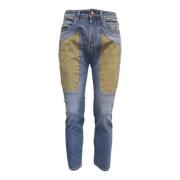 Skinny Jeans med Alcantara Patches