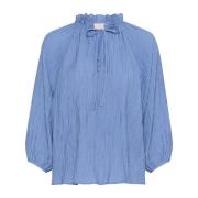 Feminin Bluse med V-Hals