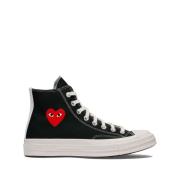 Canvas Heart Sneaker Svart/Rød/Hvit