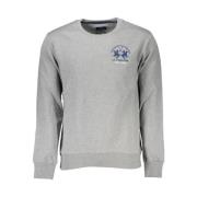 Bomull Crewneck Sweatshirt med Broderi