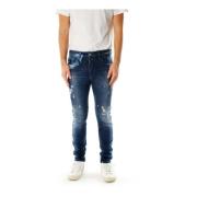 Slim Fit Jeans med brukte effekter