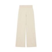 Ecru Wide Leg Knit Bukser