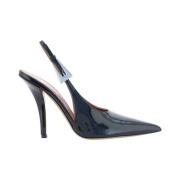 Patentlær Stiletthæl Slingback Pumps