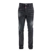 Urban Svart Bomull Slim Fit Jeans