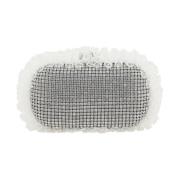 Rhinestone Lace Clutch Veske med Kjede