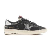 Sorte Skinn Sneakers for Menn