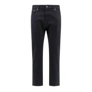 Sort Denim Slim Fit Bukse med Metallstjerner