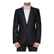 Sort ullblazer med to knapper