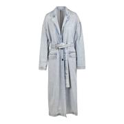 Denim Trenchcoat med Belte