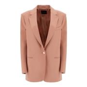 Mørk Rosa Elegant Syntetisk Blazer