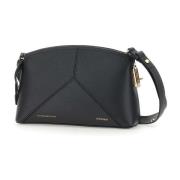 Svart Skulder Crossbody Veske i Skinn