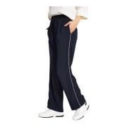 Sporty Navy Bukser med Side Stripe