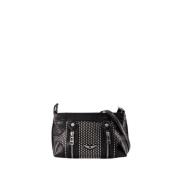 Svart skinn crossbody veske