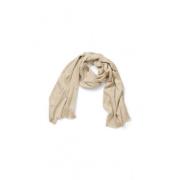 Beige Plain Modal Polyester Skjerf