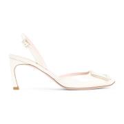 Stilig Nude Skinn Pumps