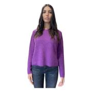 Alpaca Crewneck Sweater Magenta