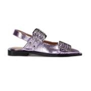 Metallspenne ballerina flats