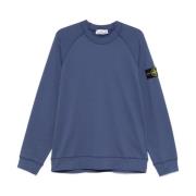 Blå Crew Neck Raglan Genser