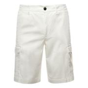 Hvite Cargo Bermuda Shorts