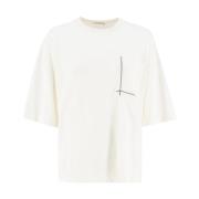 Bomull Jersey Crew-neck T-skjorte