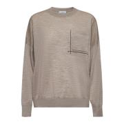 Beige Ull Kasjmir Genser