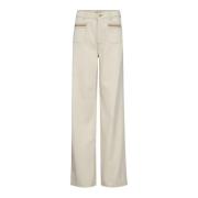 Clay Wide-Leg Jeans med Gull Detaljer