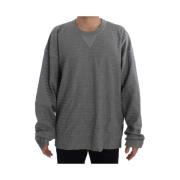 Grå Oversized Crewneck Pullover Silkegenser