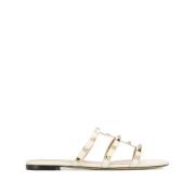 Ivory Rockstud Bur Sandaler