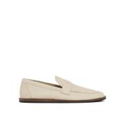 Skinn Loafers Slip-On Design Kvinner