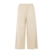 Beige Cropped Skinnbukser