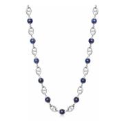 Men's Silver Mariner Chain with Blue Lapis