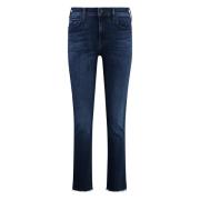 Flosset kant cropped jeans