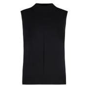 Ribbestrikket Mock Turtleneck Vest