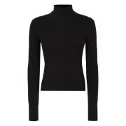 Ribbestrikket Turtleneck Genser