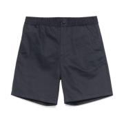 Marineblå Elastisk Midje Shorts